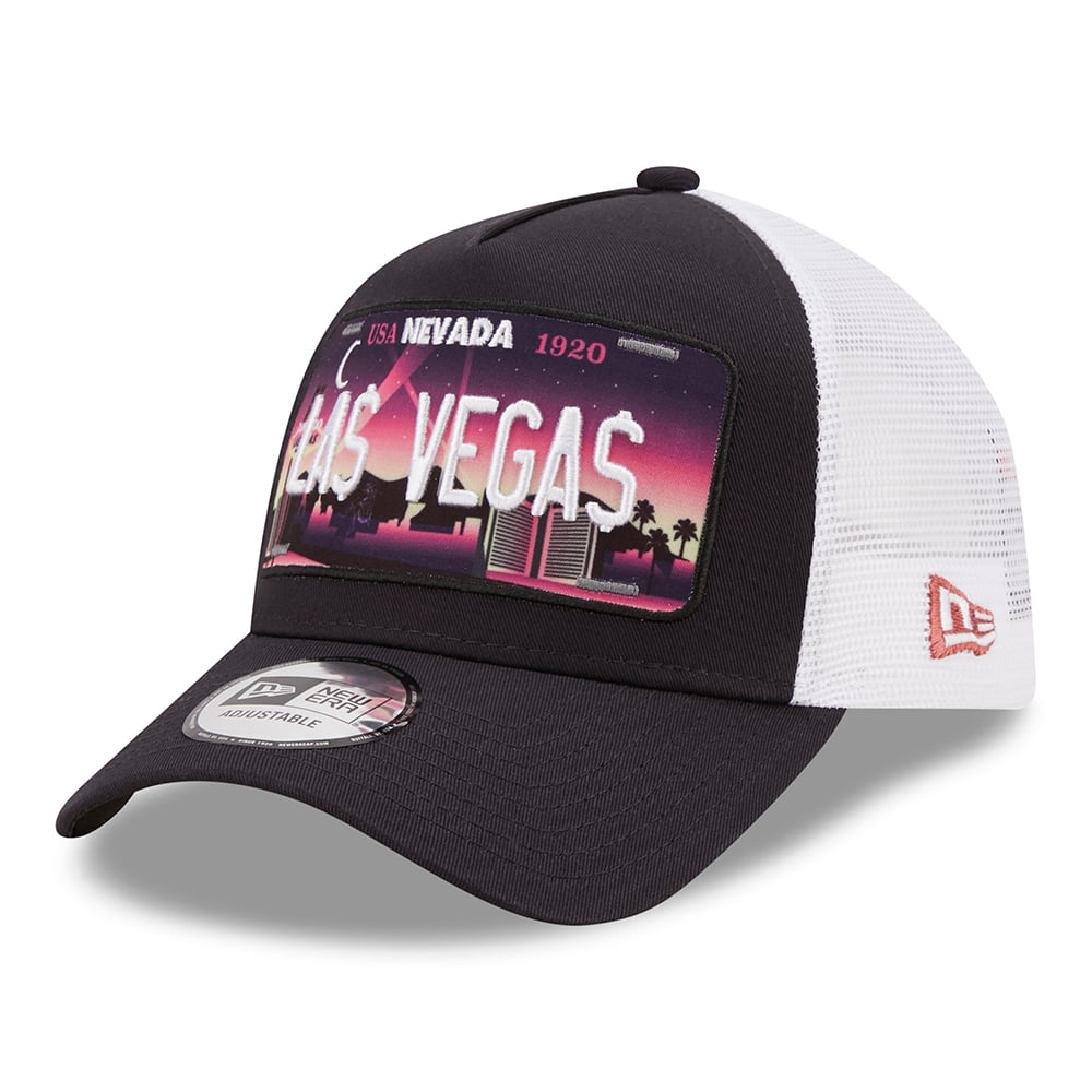 Casquette Trucker 9FORTY License Plate A-Frame Las Vegas bleu marine-blanc NEW ERA