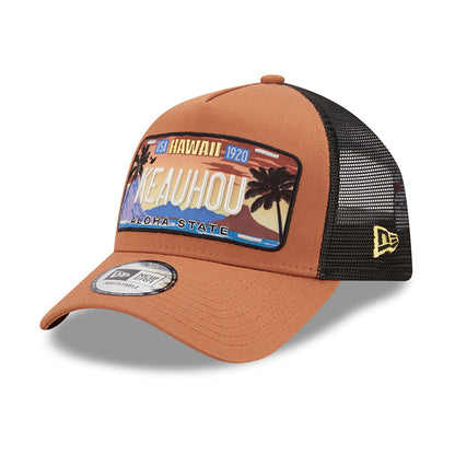 Casquette Trucker 9FORTY License Plate A-Frame Keauhou toffee-noir NEW ERA