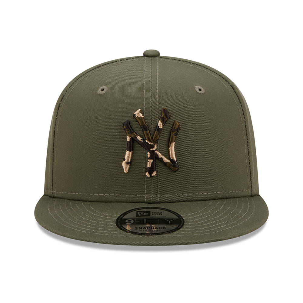 Casquette 9FIFTY MLB Camo Infill New York Yankees olive NEW ERA