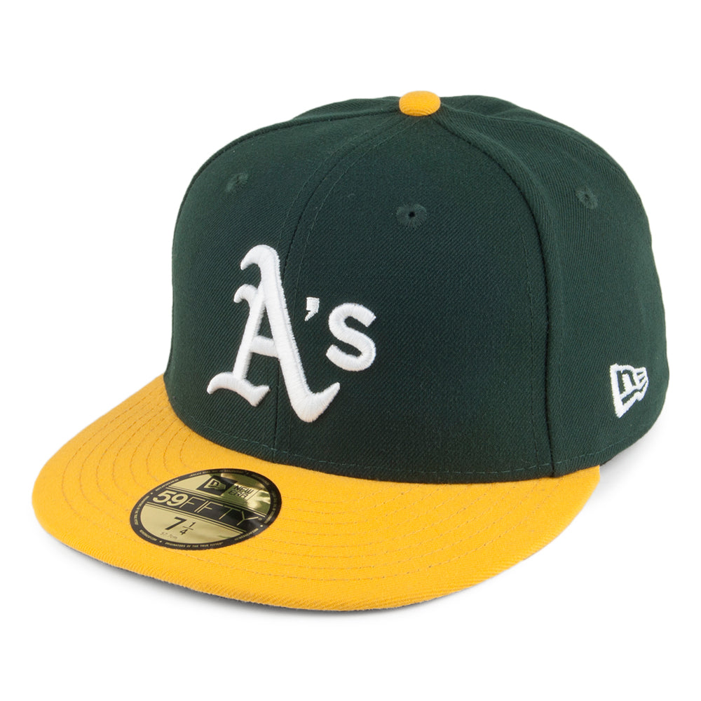 Casquette 59FIFTY MLB On Field AC Perf Oakland Athletics vert-jaune NEW ERA