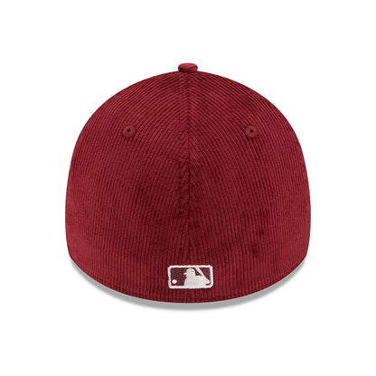 Casquette 39THIRTY MLB Cord Boston Red Sox bordeaux-blanc NEW ERA