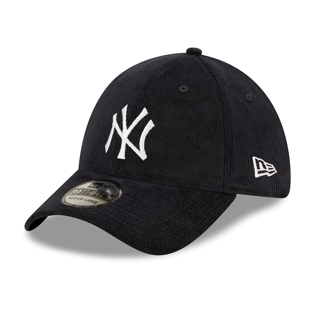 Casquette 39THIRTY MLB Cord New York Yankees bleu marine-blanc NEW ERA
