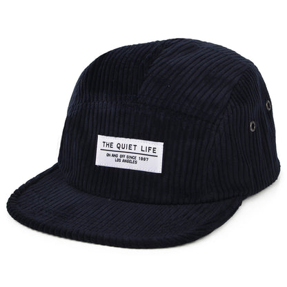 Casquette 5 Panel en Velours Grosse Côtes bleu marine THE QUIET LIFE