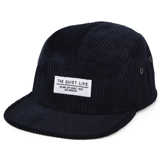 Casquette 5 Panel en Velours Grosse Côtes bleu marine THE QUIET LIFE