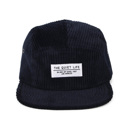 Casquette 5 Panel en Velours Grosse Côtes bleu marine THE QUIET LIFE
