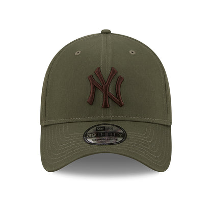 Casquette 39THIRTY MLB League Essential New York Yankees olive-marron NEW ERA