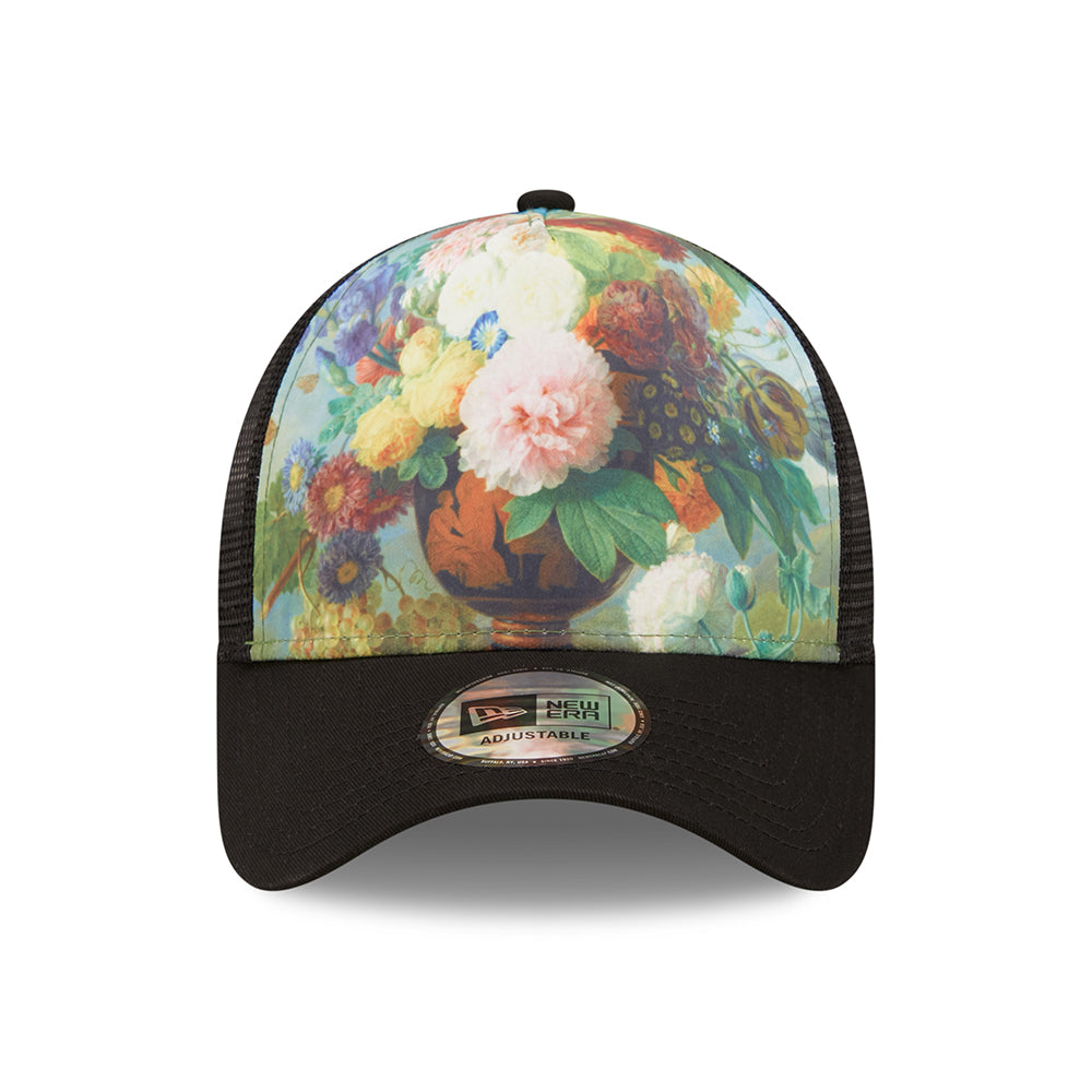 Casquette Trucker 9FORTY Le Louvre AOP A-Frame Jan Frans van Dael noir NEW ERA