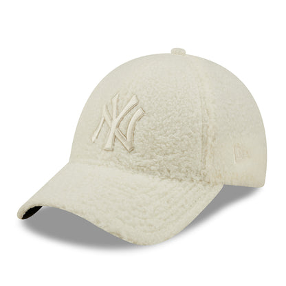 Casquette Femme 9FORTY MLB Borg New York Yankees crème NEW ERA