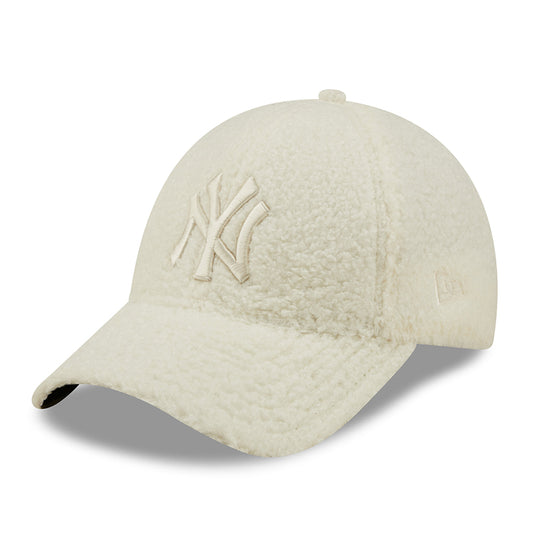 Casquette Femme 9FORTY MLB Borg New York Yankees crème NEW ERA