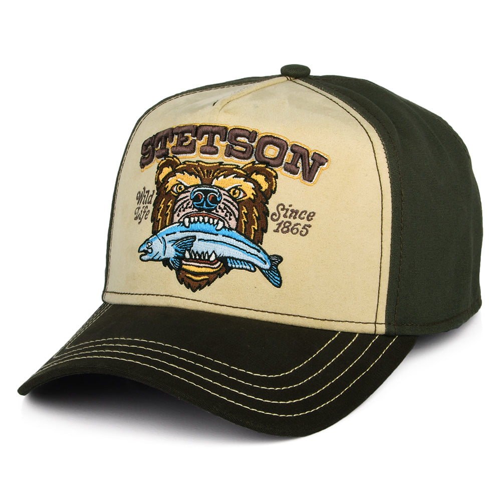 Casquette Snapback Wild Life beige-olive-marron STETSON