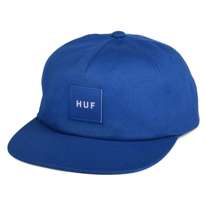 Casquette Snapback Non Structurée Box Logo bleu cobalt HUF
