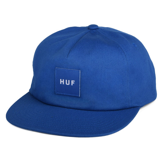 Casquette Snapback Non Structurée Box Logo bleu cobalt HUF