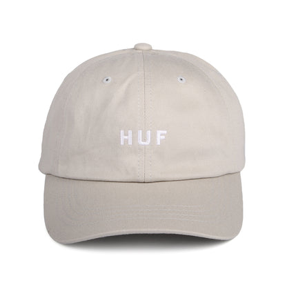 Casquette à Visière Incurvée en Coton Original Logo crème HUF