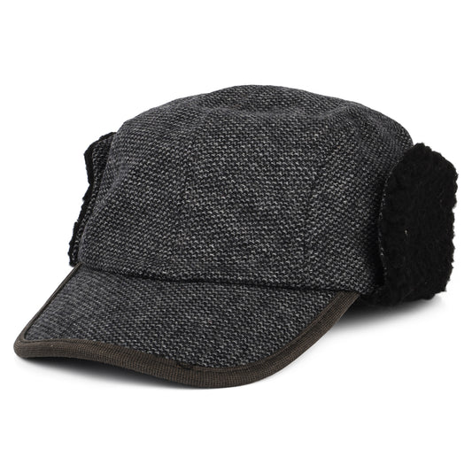 Casquette Hiver à Motif Tête-de-Clou Avec Protège-Oreilles anthracite DORFMAN PACIFIC
