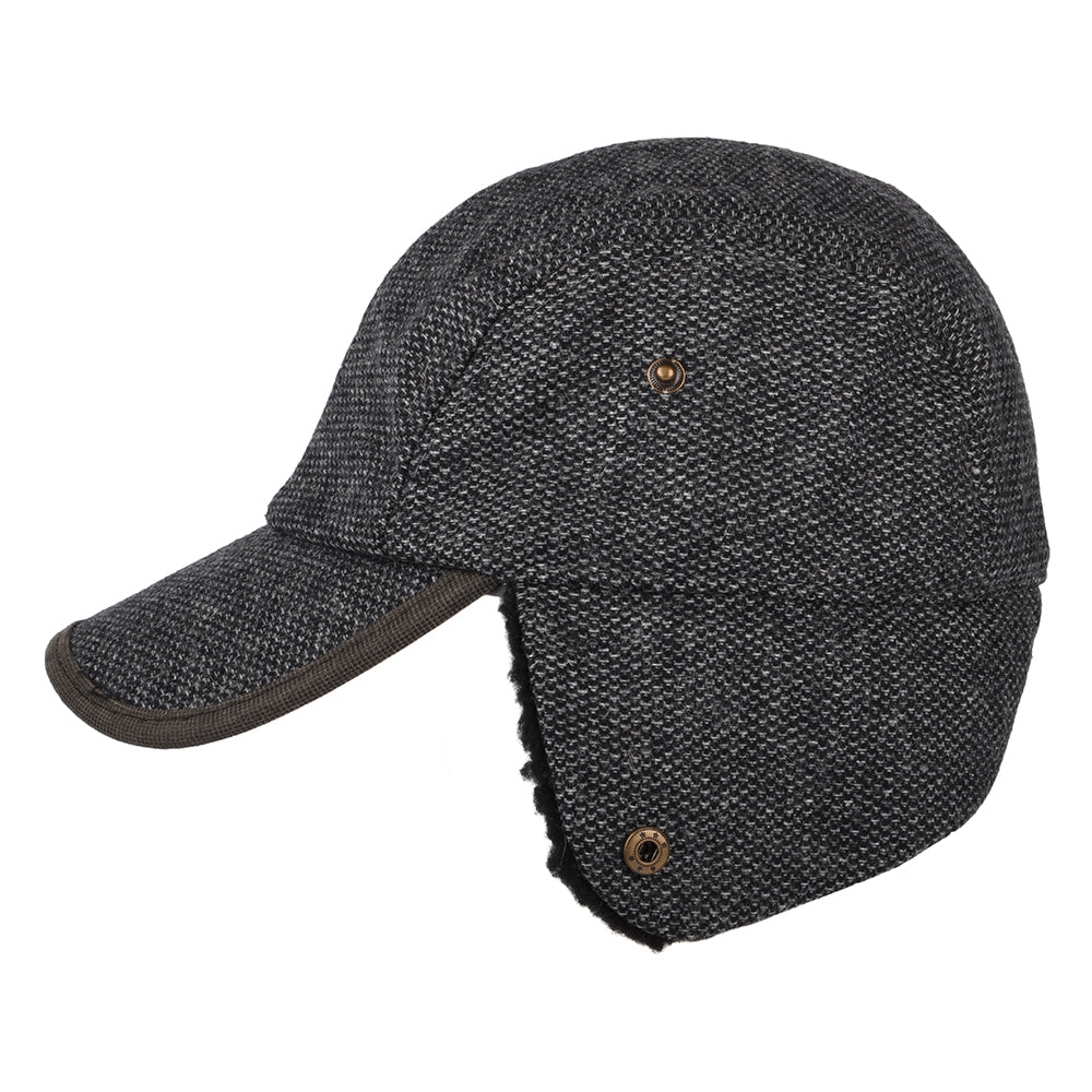 Casquette Hiver à Motif Tête-de-Clou Avec Protège-Oreilles anthracite DORFMAN PACIFIC