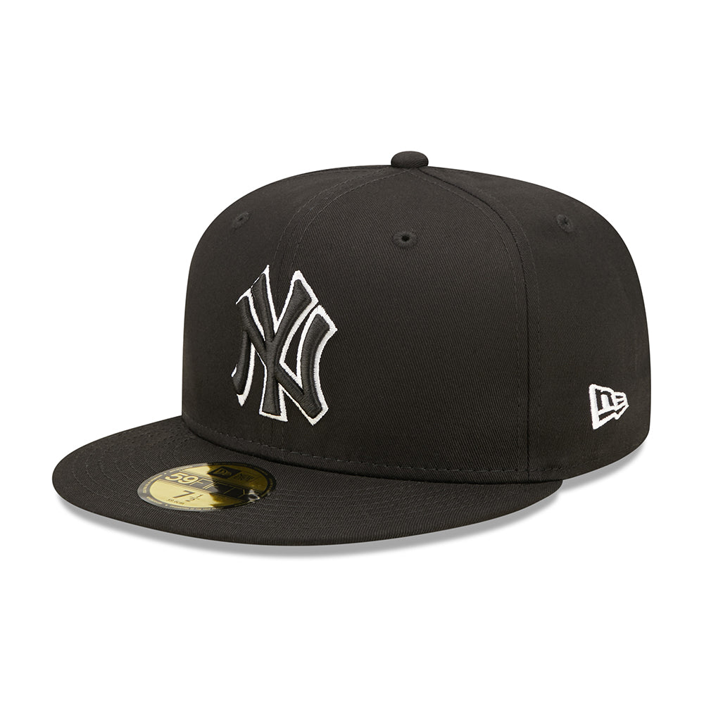 Casquette 59FIFTY MLB Team Outline New York Yankees noir NEW ERA