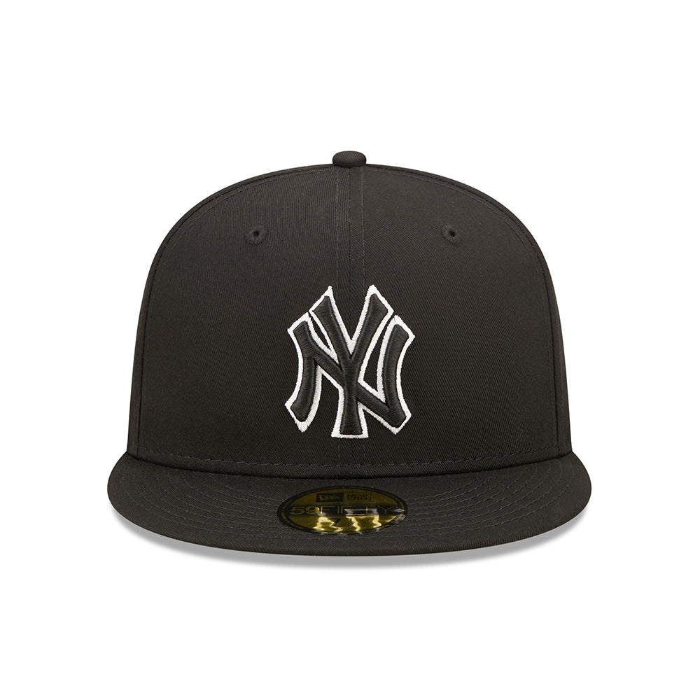 Casquette 59FIFTY MLB Team Outline New York Yankees noir NEW ERA