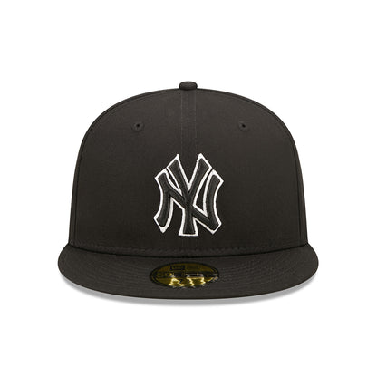 Casquette 59FIFTY MLB Team Outline New York Yankees noir NEW ERA