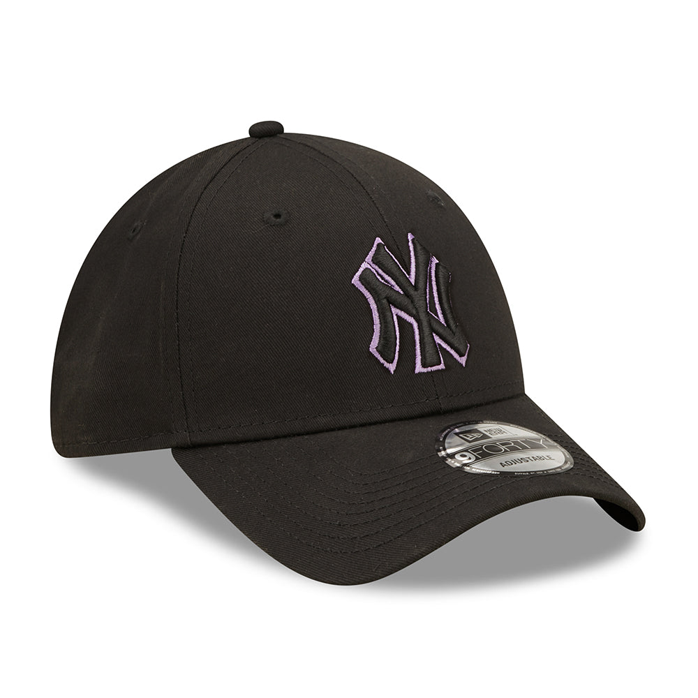 Casquette 9FORTY MLB Team Outline New York Yankees noir-violet NEW ERA