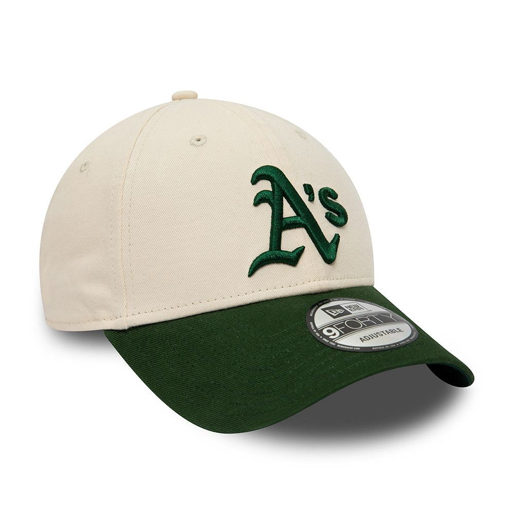 Casquette 9FORTY MLB Oakland Athletics crème-vert foncé NEW ERA