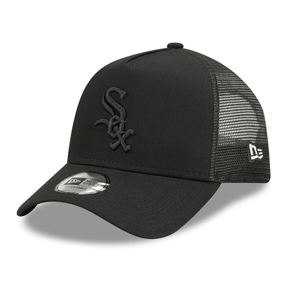 Casquette Trucker 9FORTY MLB Tonal Mesh Chicago White Sox noir sur noir NEW ERA