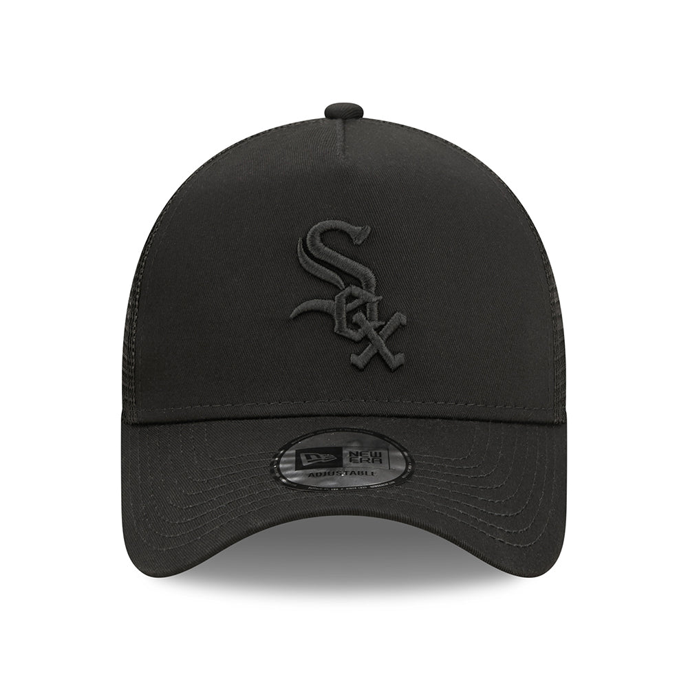 Casquette Trucker 9FORTY MLB Tonal Mesh Chicago White Sox noir sur noir NEW ERA
