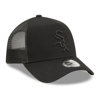 Casquette Trucker 9FORTY MLB Tonal Mesh Chicago White Sox noir sur noir NEW ERA