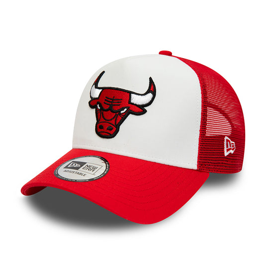 Casquette Trucker 9FORTY NBA Team Colour Block Chicago Bulls blanc-rouge NEW ERA