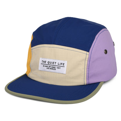 Casquette 5 Panel en Nylon Ripstop bleu marine-crème-violet THE QUIET LIFE