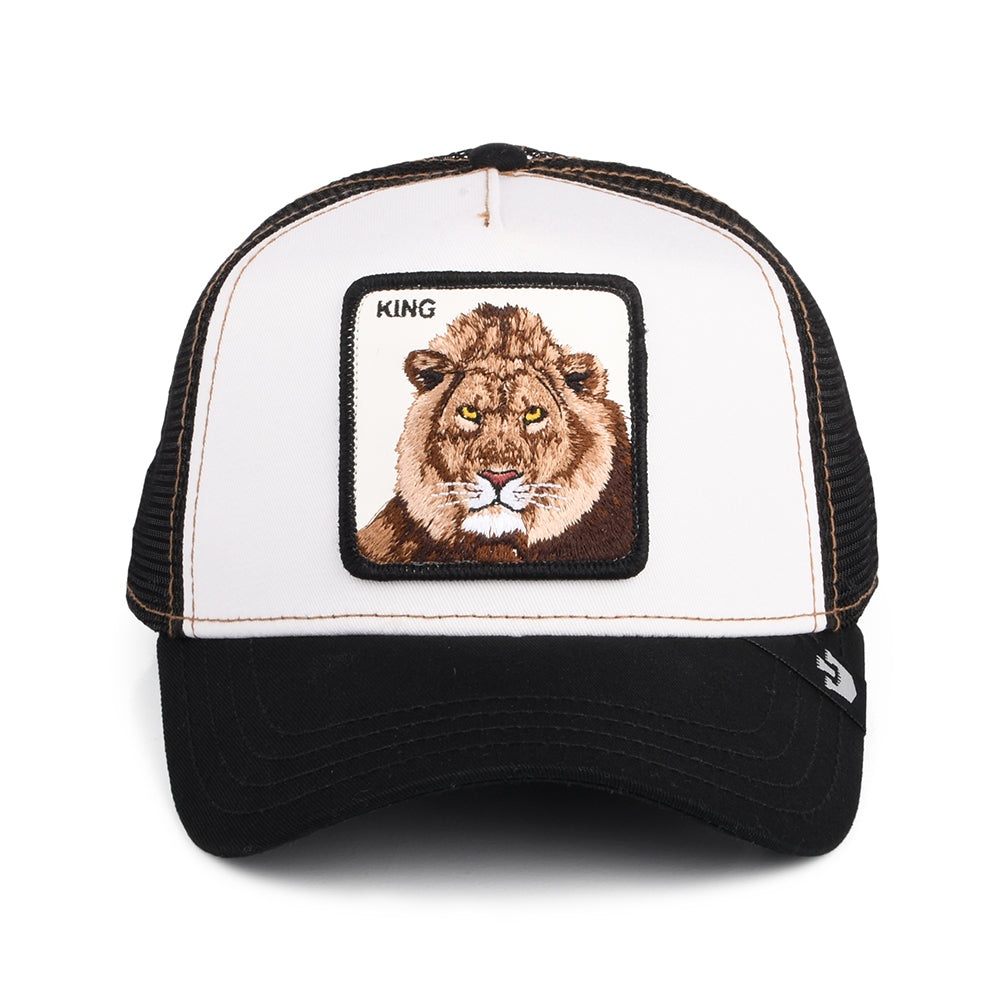 Casquette Trucker King Lion blanc-noir GOORIN