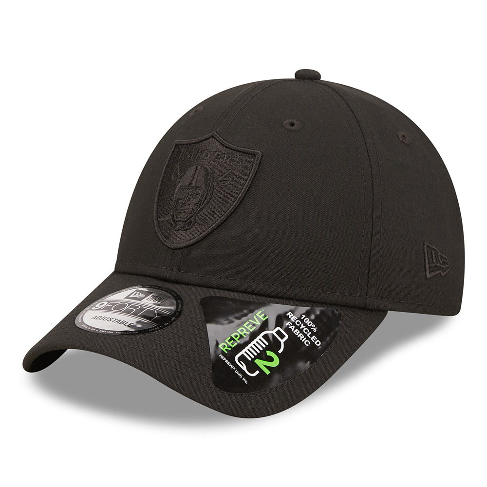 Casquette 9FORTY NFL Repreve Monochrome Las Vegas Raiders noir NEW ERA