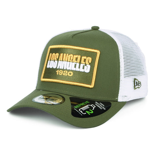 Casquette Trucker USA State A-Frame Los Angeles olive NEW ERA