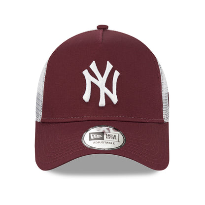 Casquette Trucker A-Frame 9FORTY MLB NY Yankees bordeaux-blanc NEW ERA