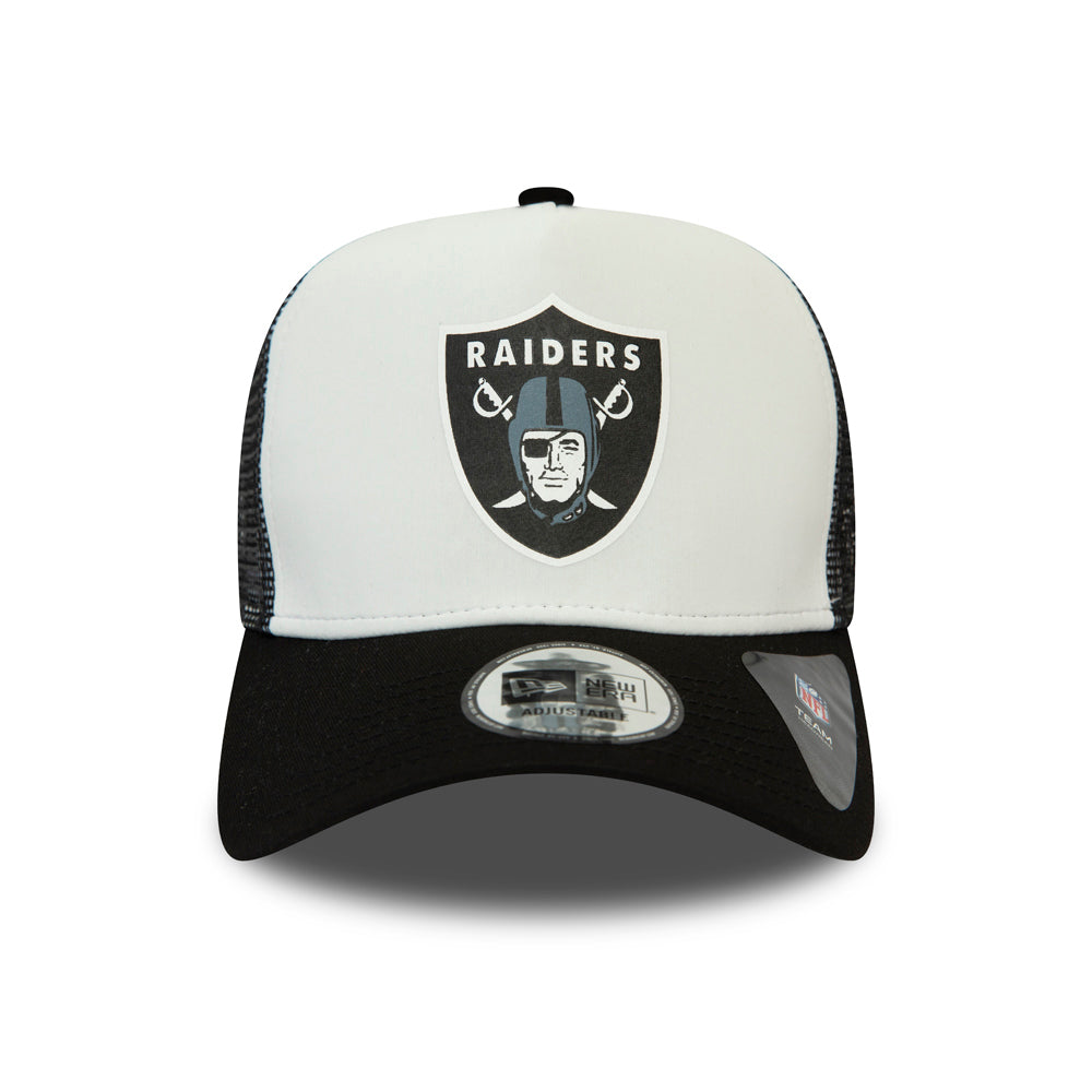 Casquette Trucker A-Frame 9FORTY NFL Team Colour Block Las Vegas Raiders noir-blanc NEW ERA