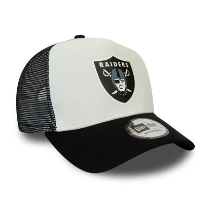 Casquette Trucker A-Frame 9FORTY NFL Team Colour Block Las Vegas Raiders noir-blanc NEW ERA
