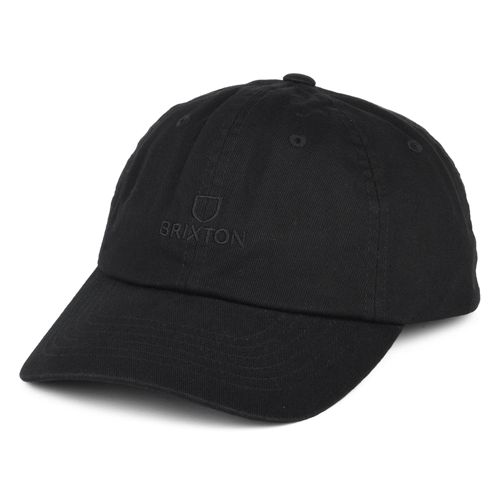 Casquette en Coton Alpha LP noir délavé BRIXTON