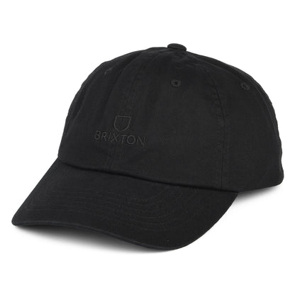 Casquette en Coton Alpha LP noir délavé BRIXTON