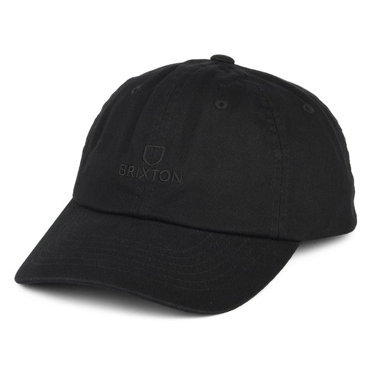 Casquette en Coton Alpha LP noir délavé BRIXTON