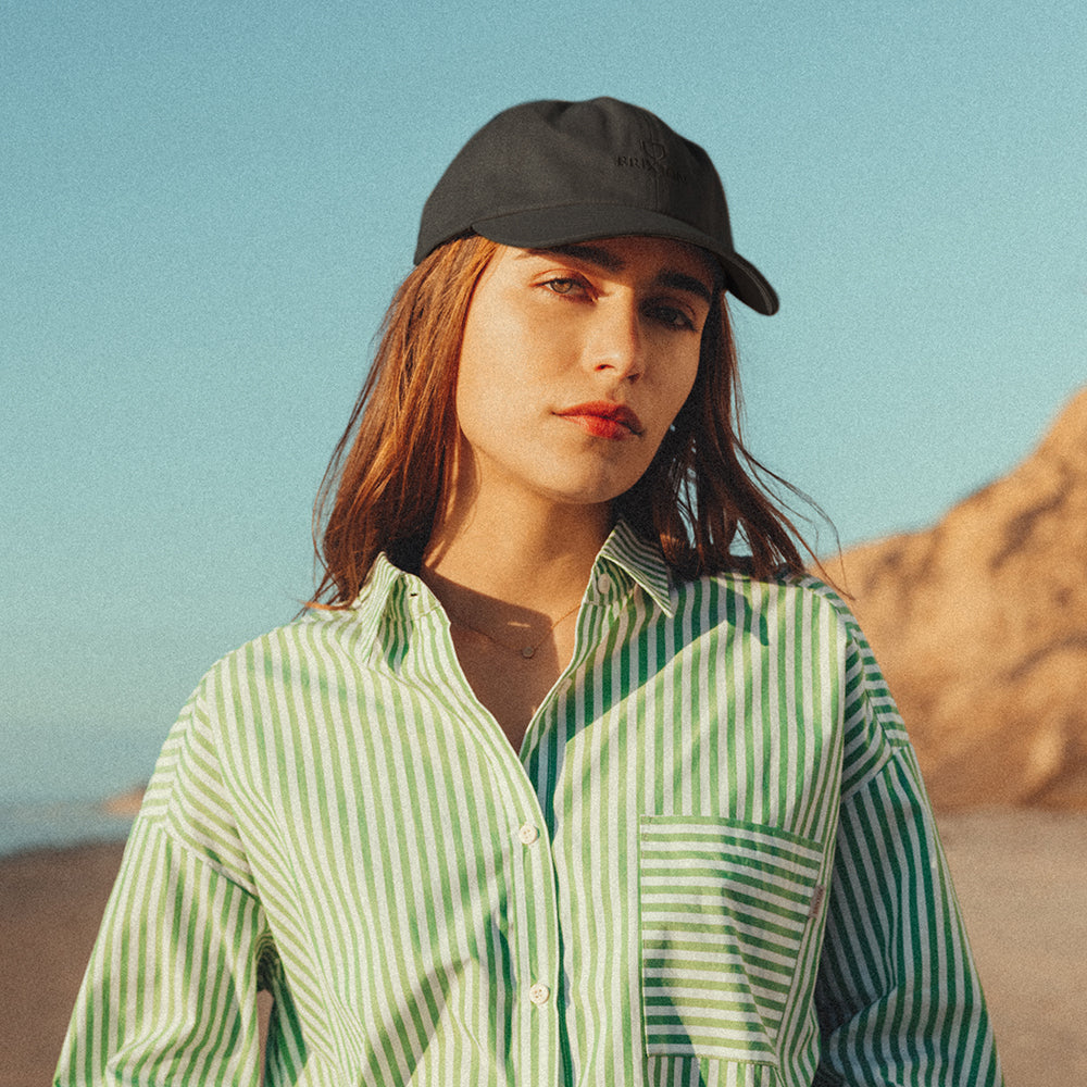 Casquette en Coton Alpha LP noir délavé BRIXTON