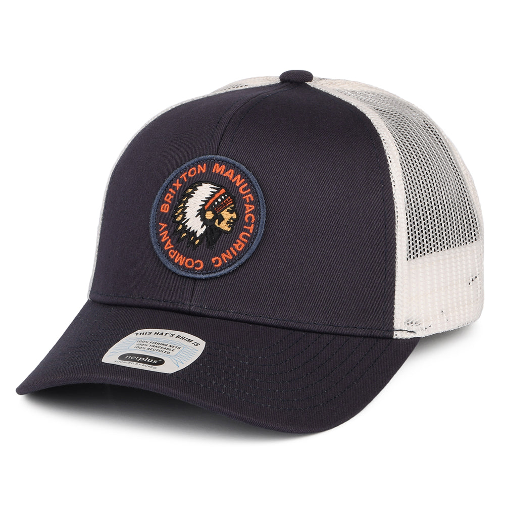 Casquette Trucker Rival Stamp NetPlus MP bleu marine délavé-blanc cassé BRIXTON
