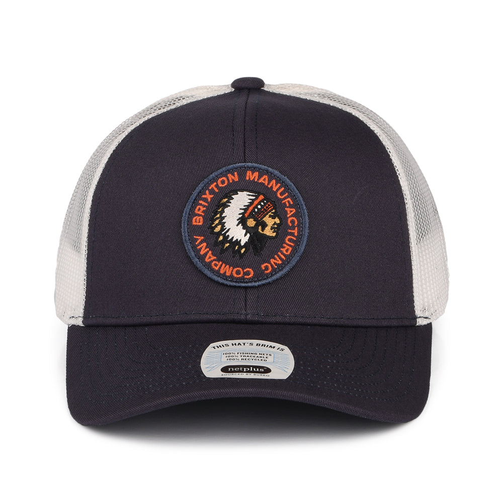 Casquette Trucker Rival Stamp NetPlus MP bleu marine délavé-blanc cassé BRIXTON