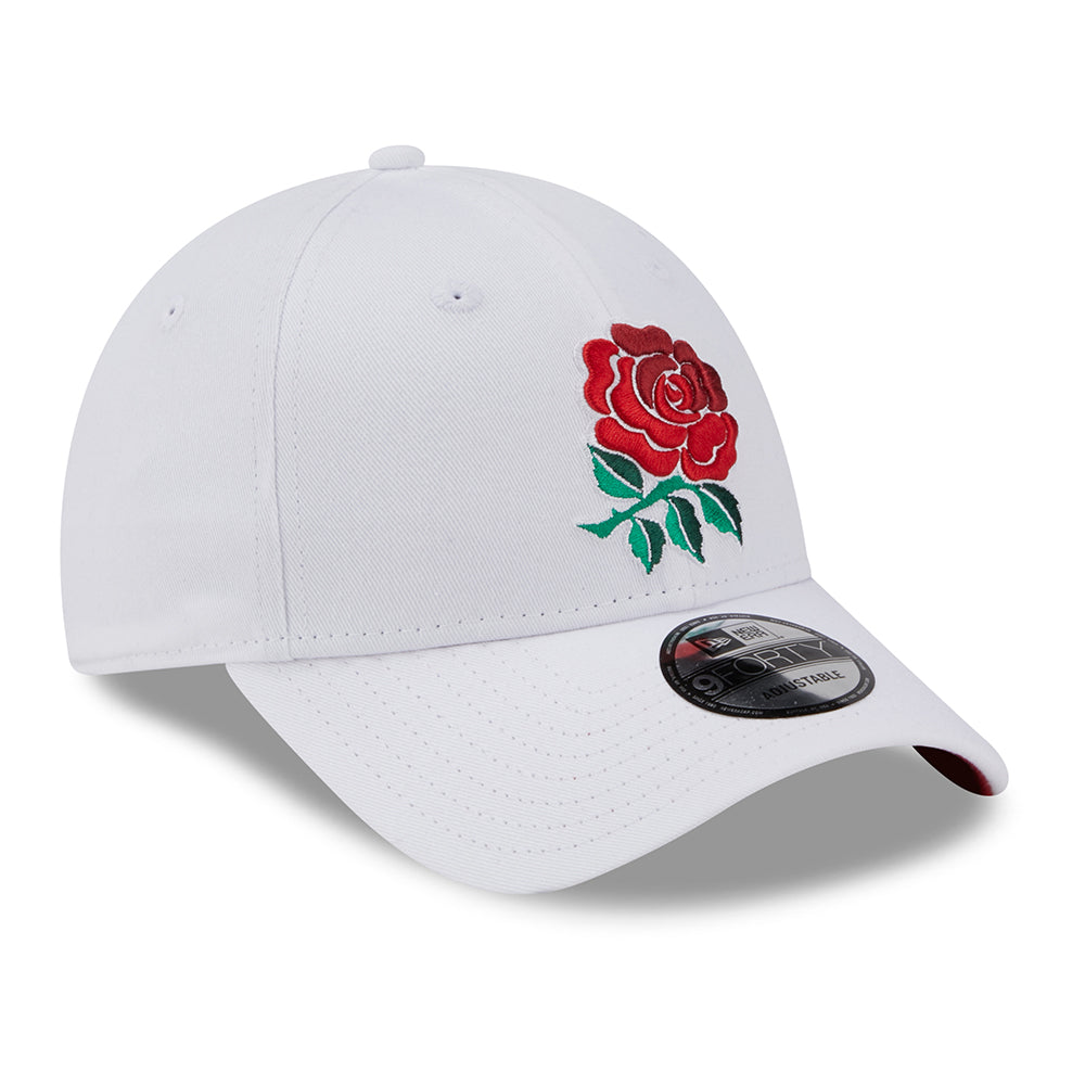 Casquette 9FORTY Core Fédération Anglaise de Rugby à XV blanc-écarlate NEW ERA