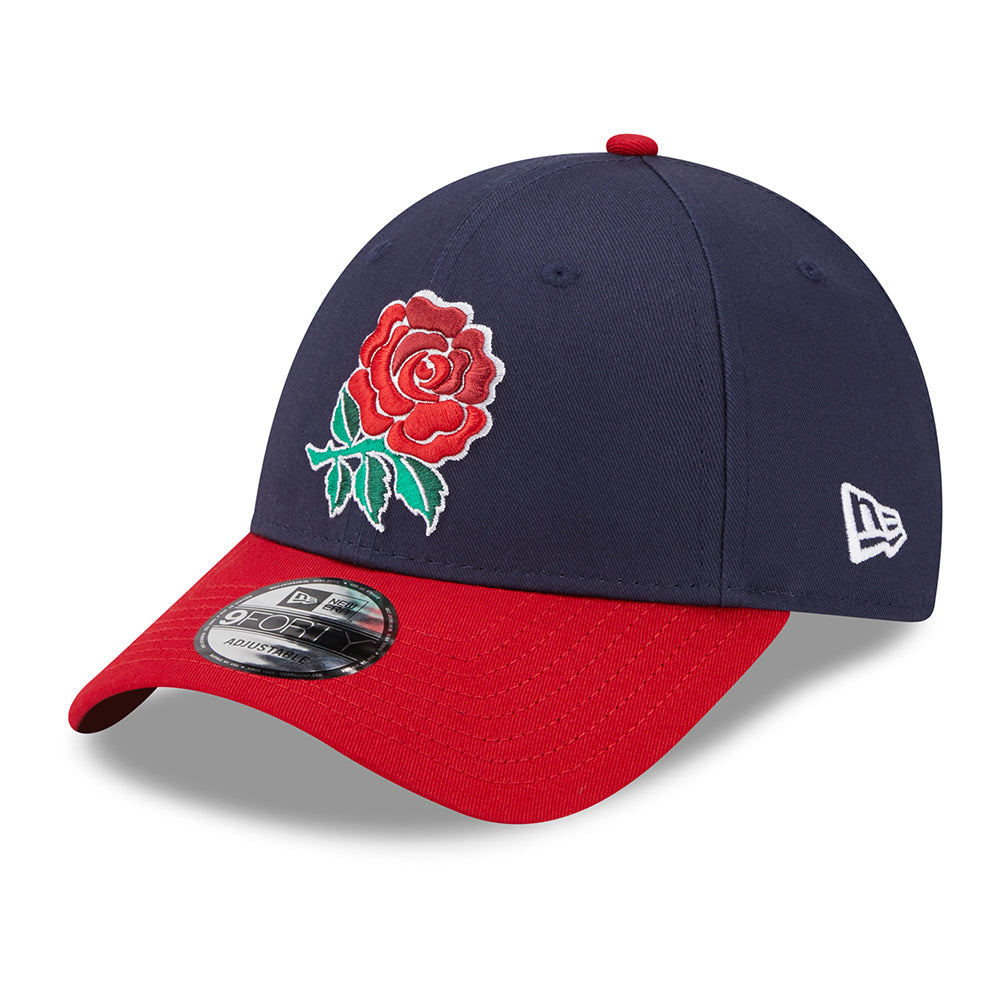 Casquette 9FORTY Core Fédération Anglaise de Rugby à XV bleu marine-écarlate NEW ERA