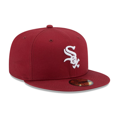 Casquette 59FIFTY MLB League Essential Chicago White Sox cardinal-blanc NEW ERA