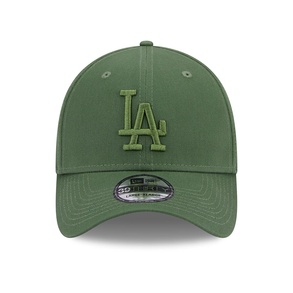 Casquette 39THIRTY MLB League Essential L.A. Dodgers olive sur olive NEW ERA