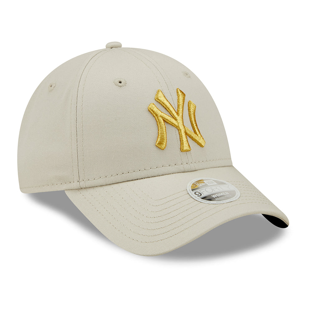 Casquette Femme 9FORTY MLB Metallic Logo New York Yankees pierre-doré NEW ERA