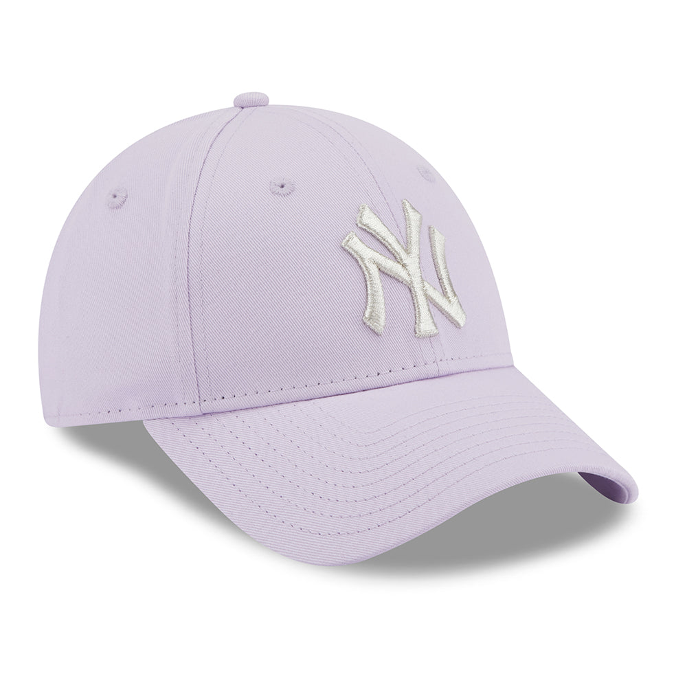 Casquette Femme 9FORTY MLB Metallic Logo New York Yankees lavande-argenté NEW ERA