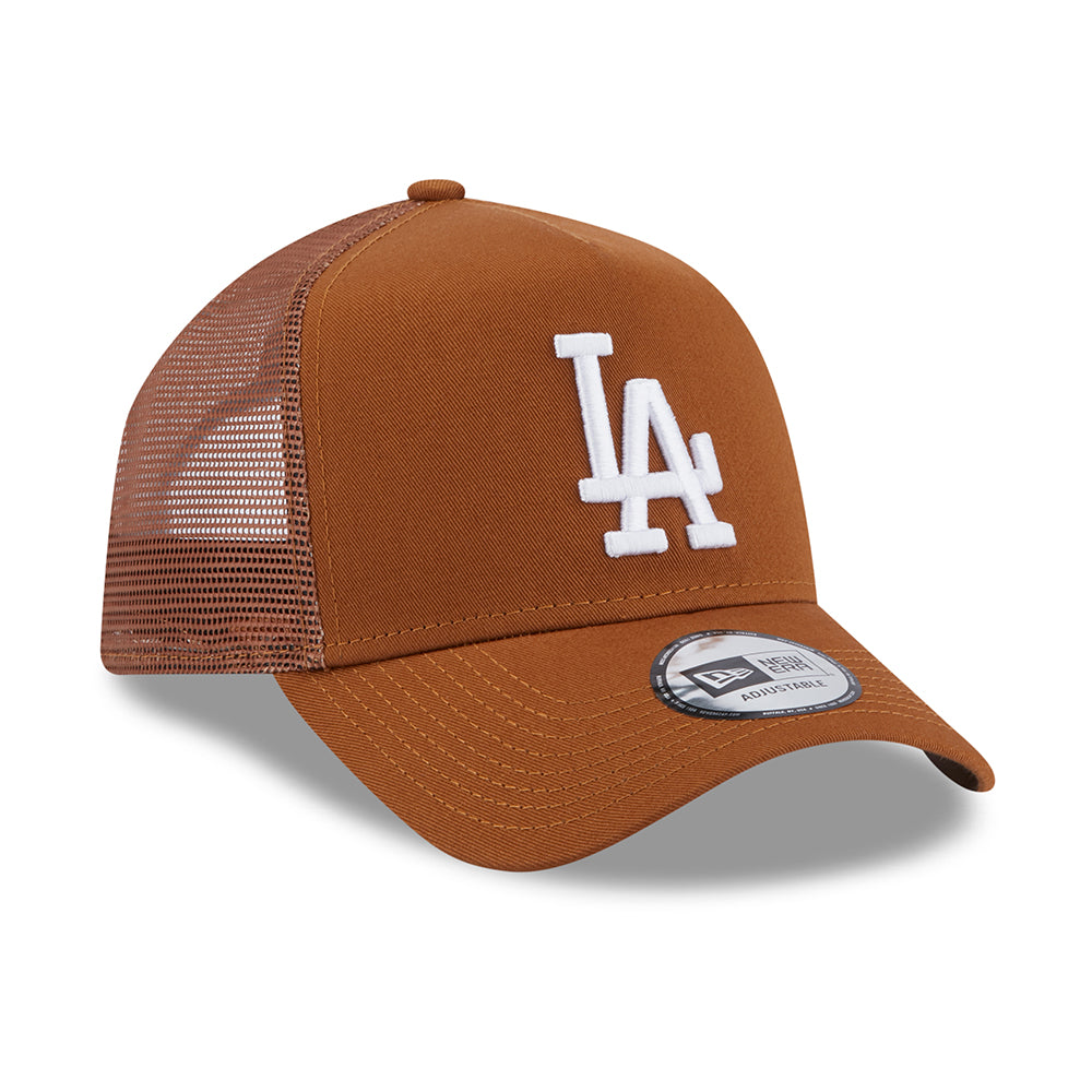 Casquette Trucker MLB League Essential A-Frame L.A. Dodgers toffee-blanc NEW ERA