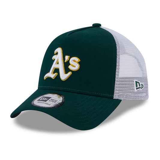Casquette Trucker A-Frame MLB Team Script Oakland Athletics vert foncé-blanc NEW ERA