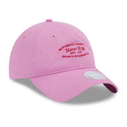 Casquette Femme 9TWENTY en Coton Délavé rose-écarlate NEW ERA